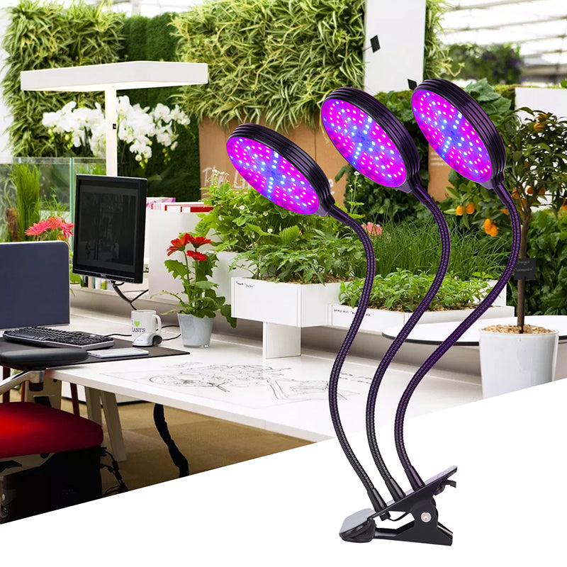 Round Lighting Fill Light Clip Plant Grow Light USB Dimmable Home Full Spectrum Light Waterproof Seedling Light 5V