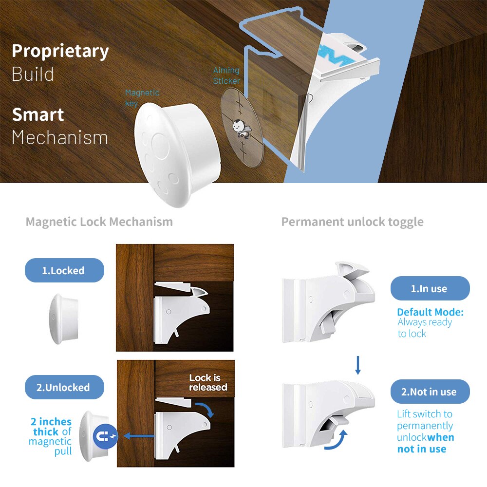 Magnetic Children Safety Lock Baby Cabinet Lock Children Protection Kids Drawer Locker Baby Security Cupboard Childproof Locks