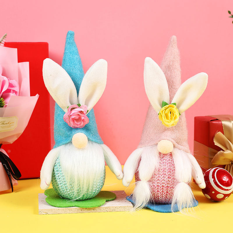 Easter Decorations Lighting Rabbit Faceless Gnome Doll Doll Window Home Dress Up Ornament