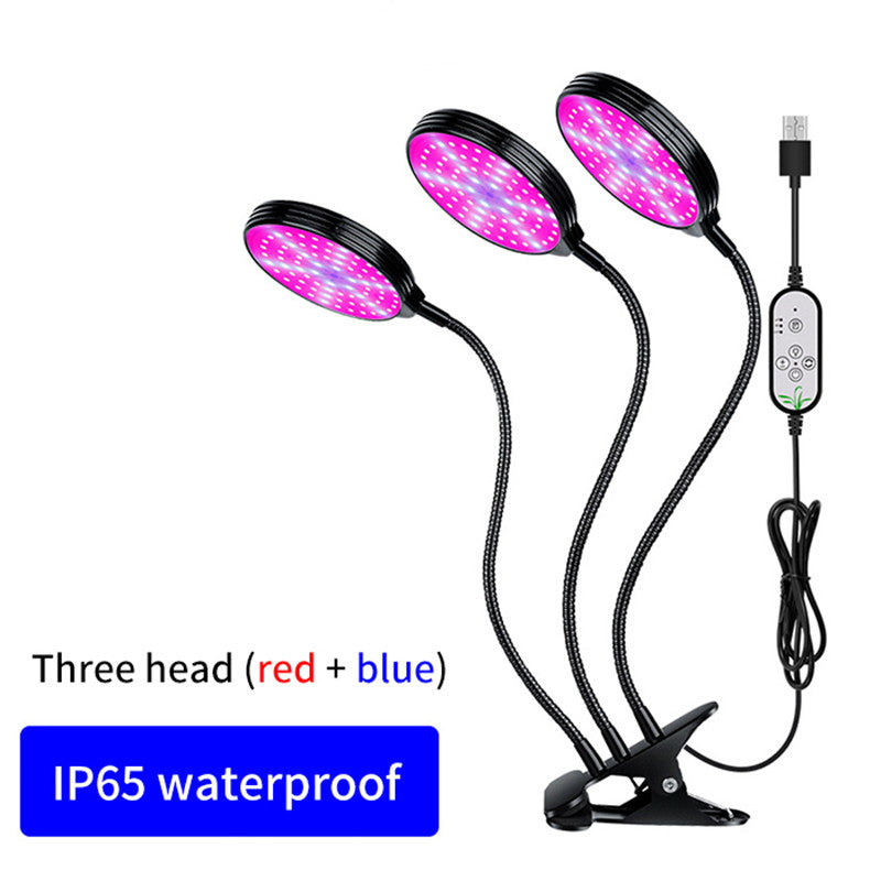 Round Lighting Fill Light Clip Plant Grow Light USB Dimmable Home Full Spectrum Light Waterproof Seedling Light 5V