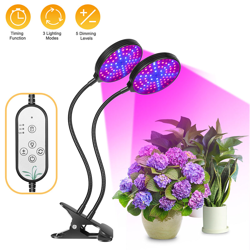Round Lighting Fill Light Clip Plant Grow Light USB Dimmable Home Full Spectrum Light Waterproof Seedling Light 5V