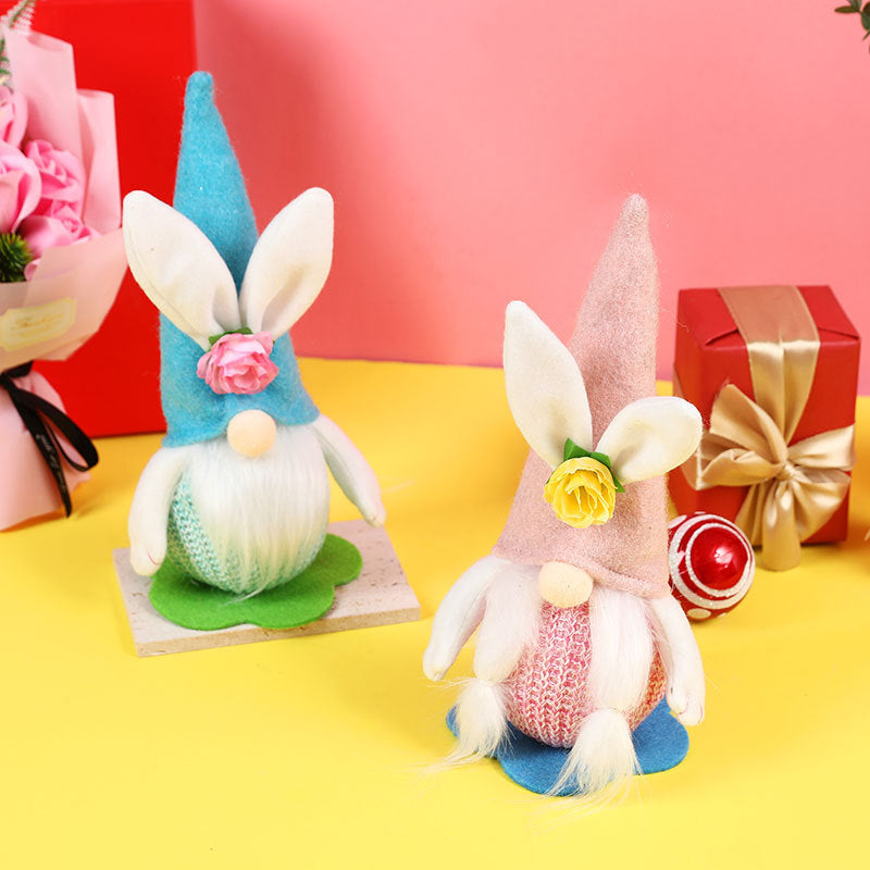 Easter Decorations Lighting Rabbit Faceless Gnome Doll Doll Window Home Dress Up Ornament