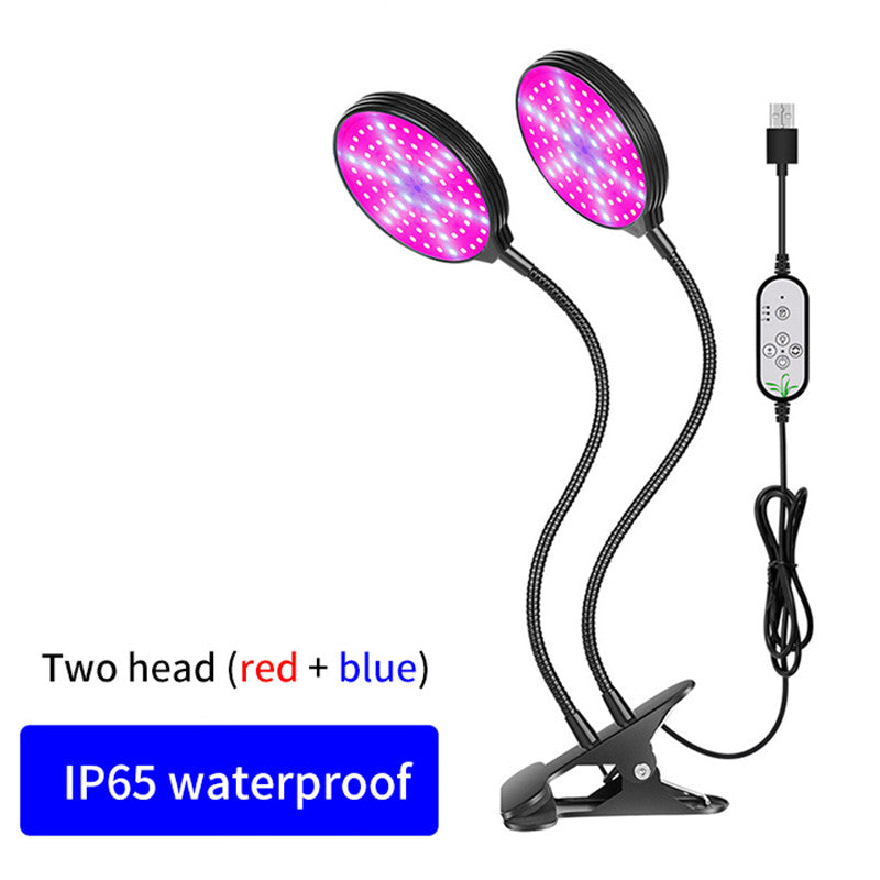Round Lighting Fill Light Clip Plant Grow Light USB Dimmable Home Full Spectrum Light Waterproof Seedling Light 5V