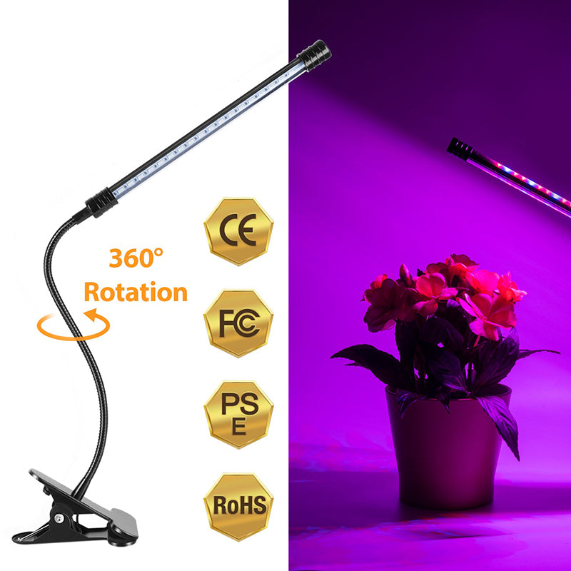 Lighting Fill Light Clip Plant Grow Light USB Dimmable Home Full Spectrum Light Waterproof Seedling Light 5V