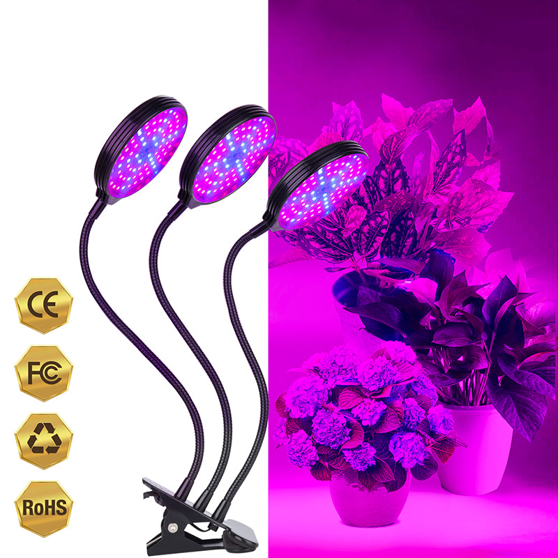 Round Lighting Fill Light Clip Plant Grow Light USB Dimmable Home Full Spectrum Light Waterproof Seedling Light 5V