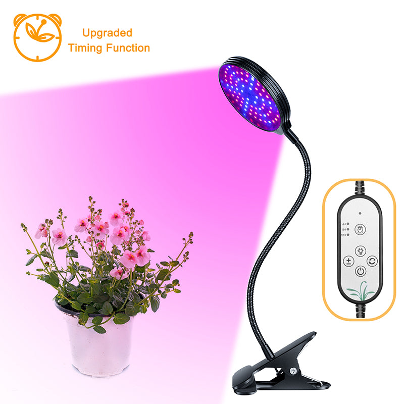 Round Lighting Fill Light Clip Plant Grow Light USB Dimmable Home Full Spectrum Light Waterproof Seedling Light 5V