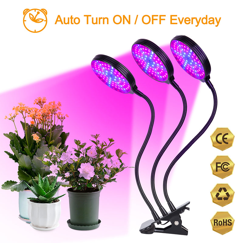 Round Lighting Fill Light Clip Plant Grow Light USB Dimmable Home Full Spectrum Light Waterproof Seedling Light 5V