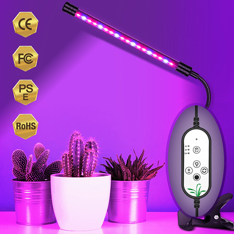 Lighting Fill Light Clip Plant Grow Light USB Dimmable Home Full Spectrum Light Waterproof Seedling Light 5V