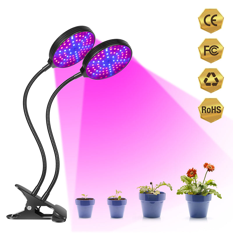 Round Lighting Fill Light Clip Plant Grow Light USB Dimmable Home Full Spectrum Light Waterproof Seedling Light 5V